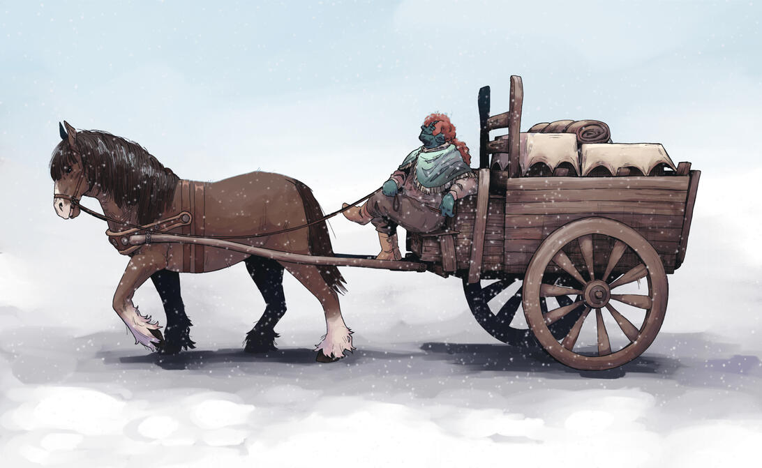 $150 (rendered fullbody (x2) + complex prop + complex scene)